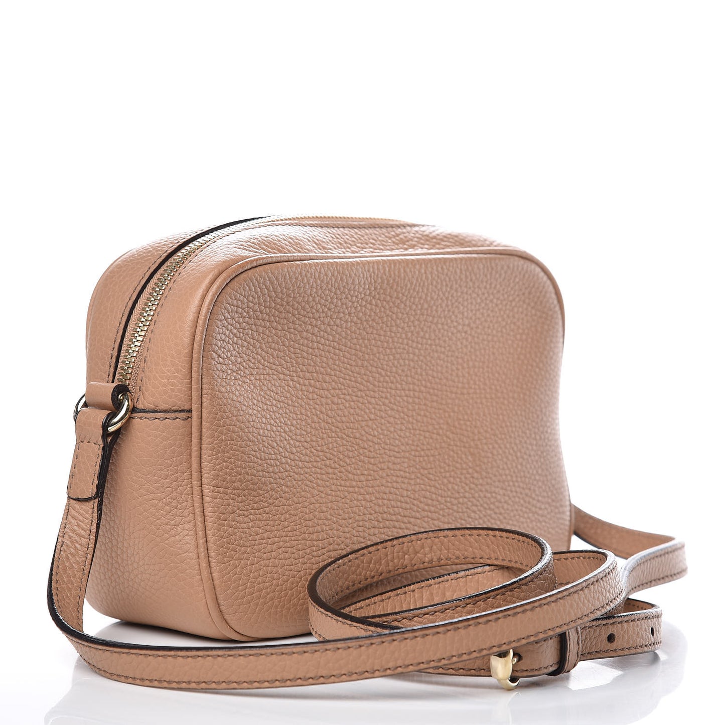 Pebbled Calfskin Small Soho Disco Bag Rose Beige