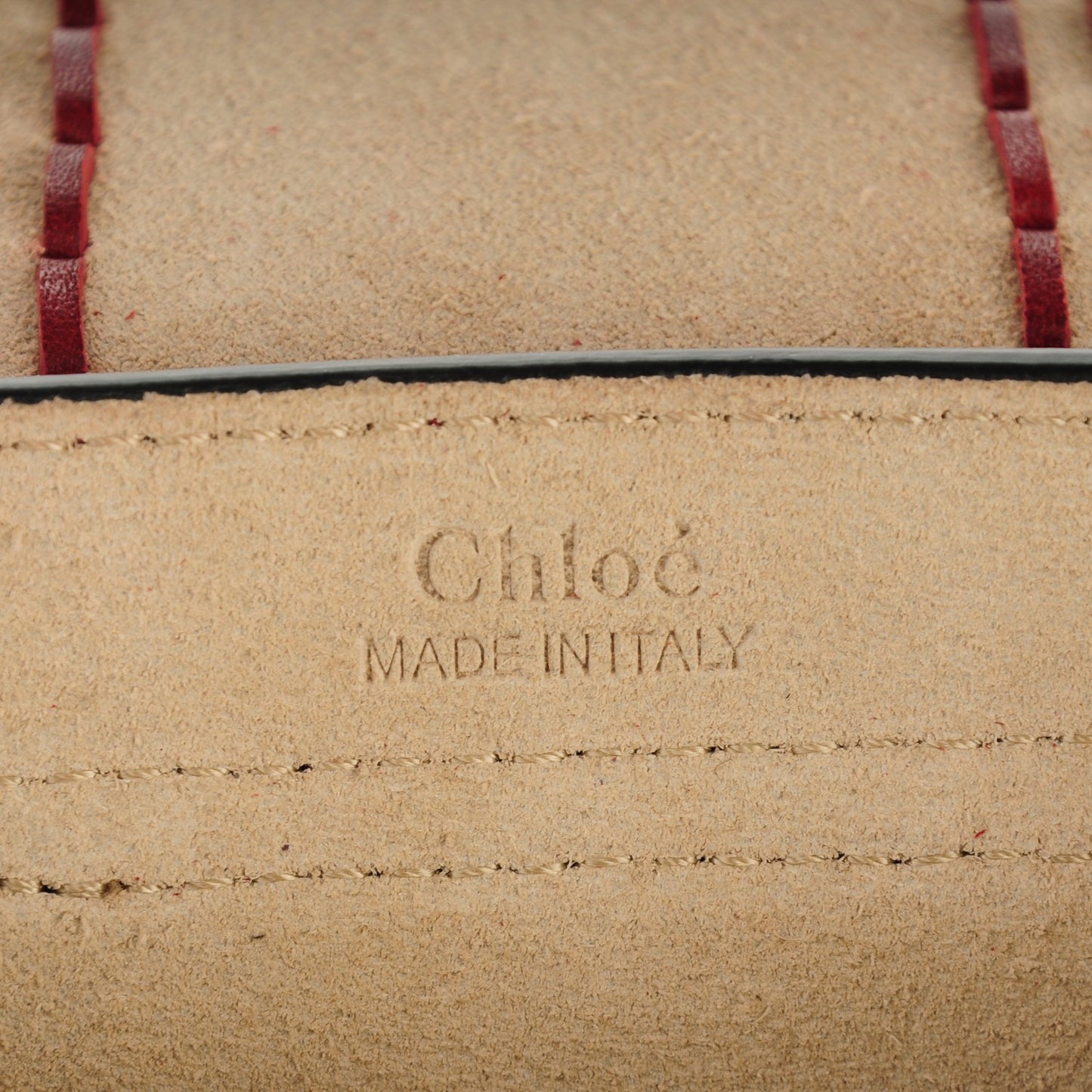 Suede Calfskin Braided Mini Hudson Shoulder Bag Sienna Red