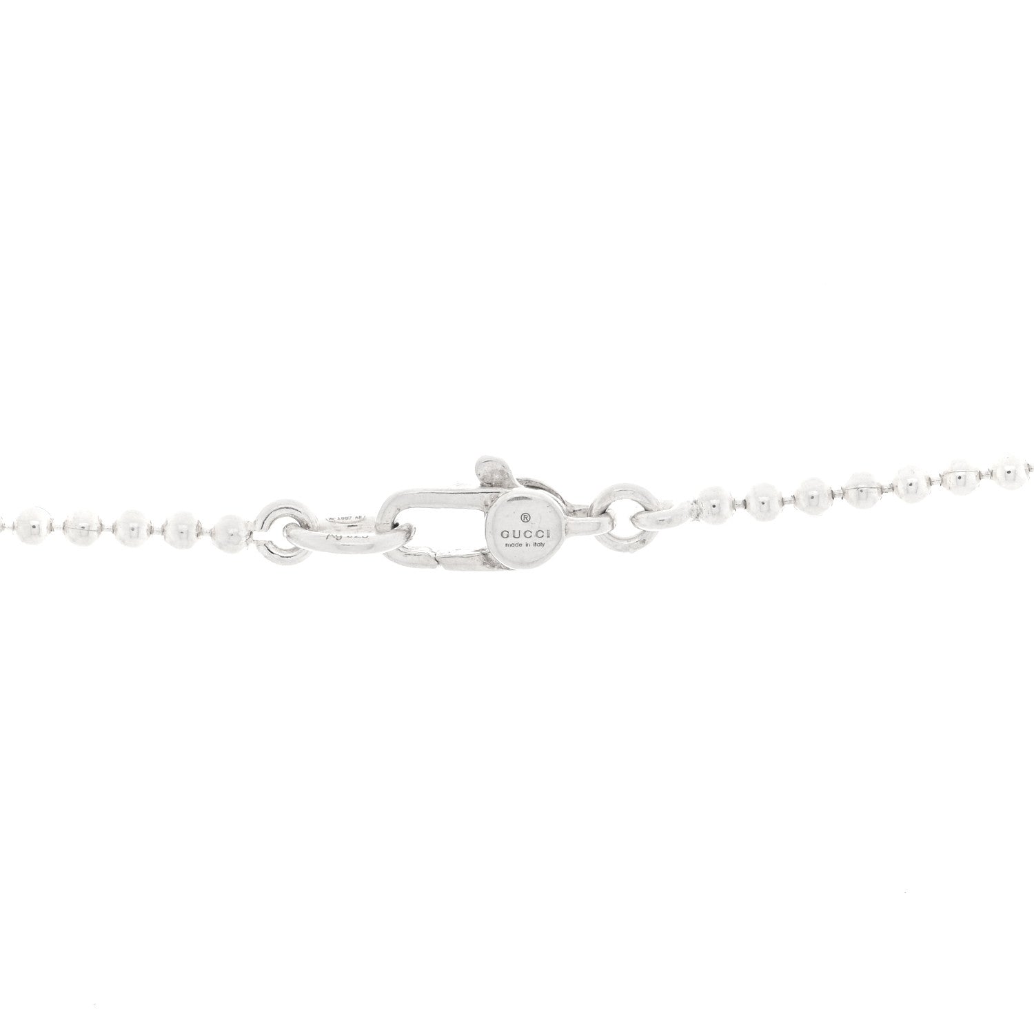 Gucci Sterling Silver Trademark Logo Oval Pendant Necklace 5 of 5