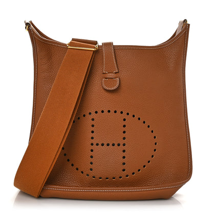 Hermes Taurillon Clemence Evelyne III GM Gold 1 of 10