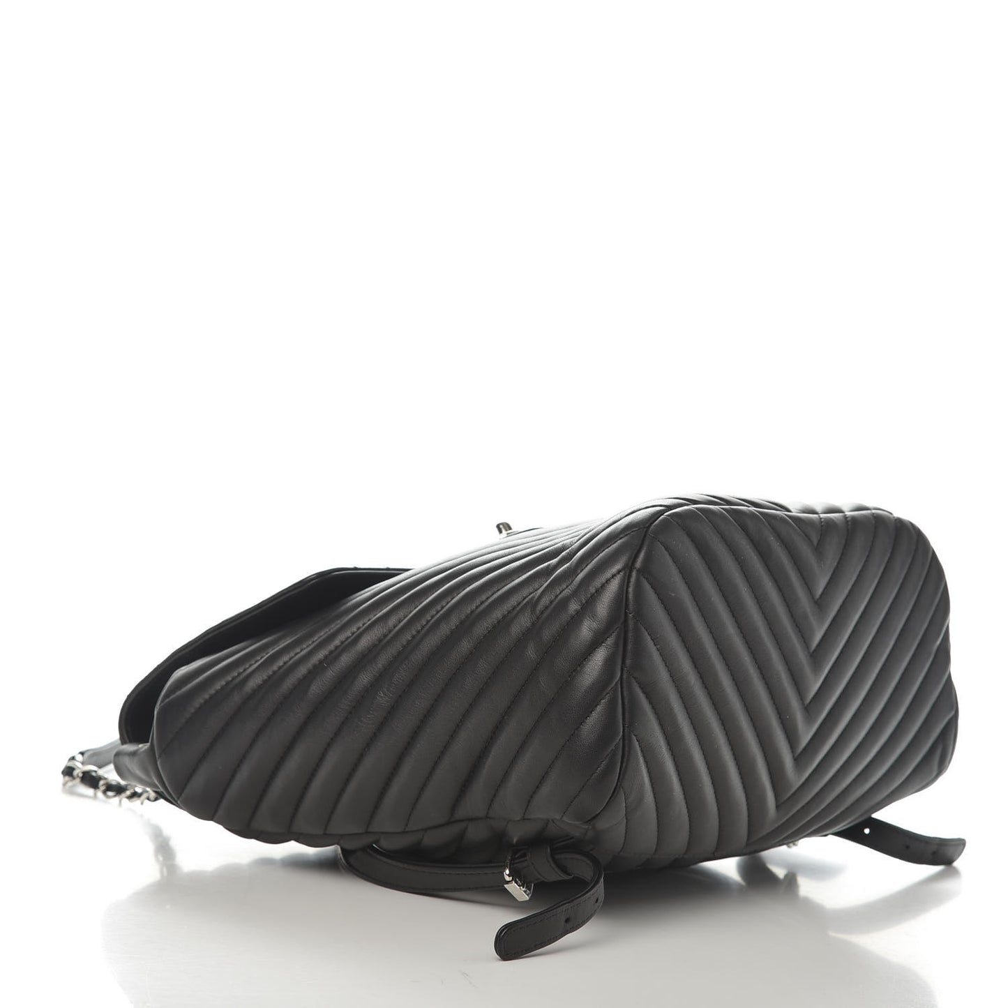 Calfskin Chevron Quilted Large Urban Spirit Backpack Black