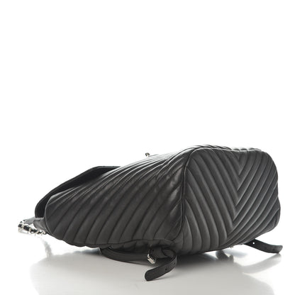 Chanel Calfskin Chevron Quilted Large Urban Spirit Backpack Black 3 of 10
