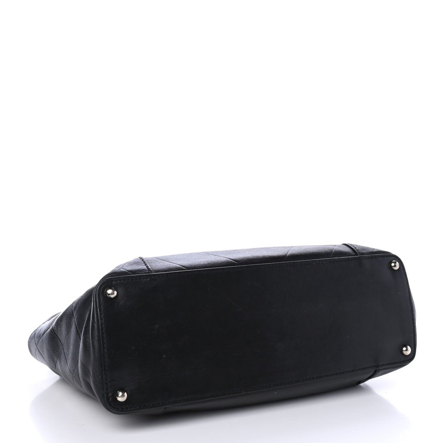 Chanel Calfskin Chevron CC All Day Long Boston Black 3 of 4