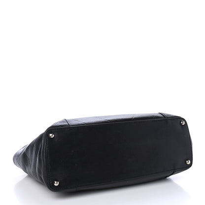 Chanel Calfskin Chevron CC All Day Long Boston Black 3 of 4