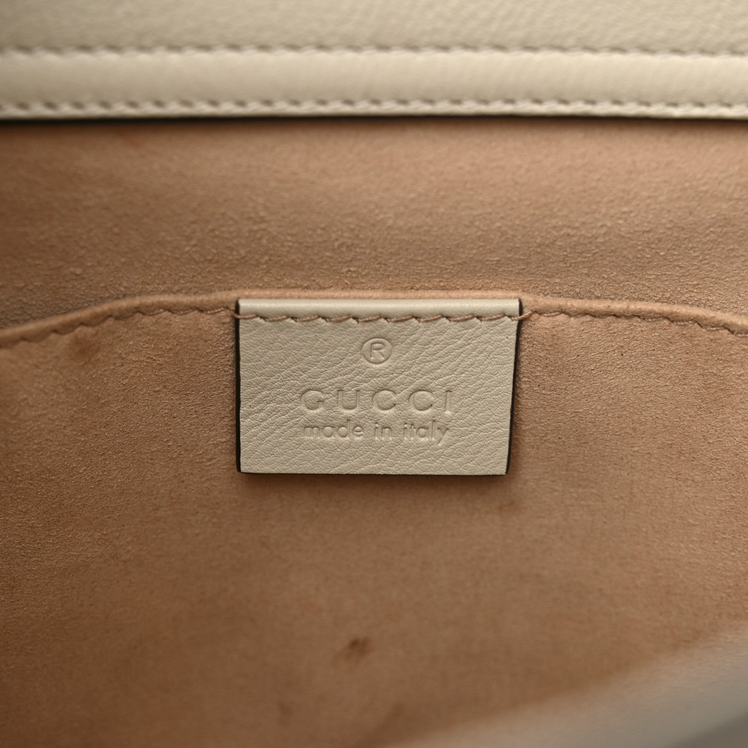 Gucci Wonka Grain Calfskin Small Diana Tote Bag Mystic White Orange Fluo 6 of 15