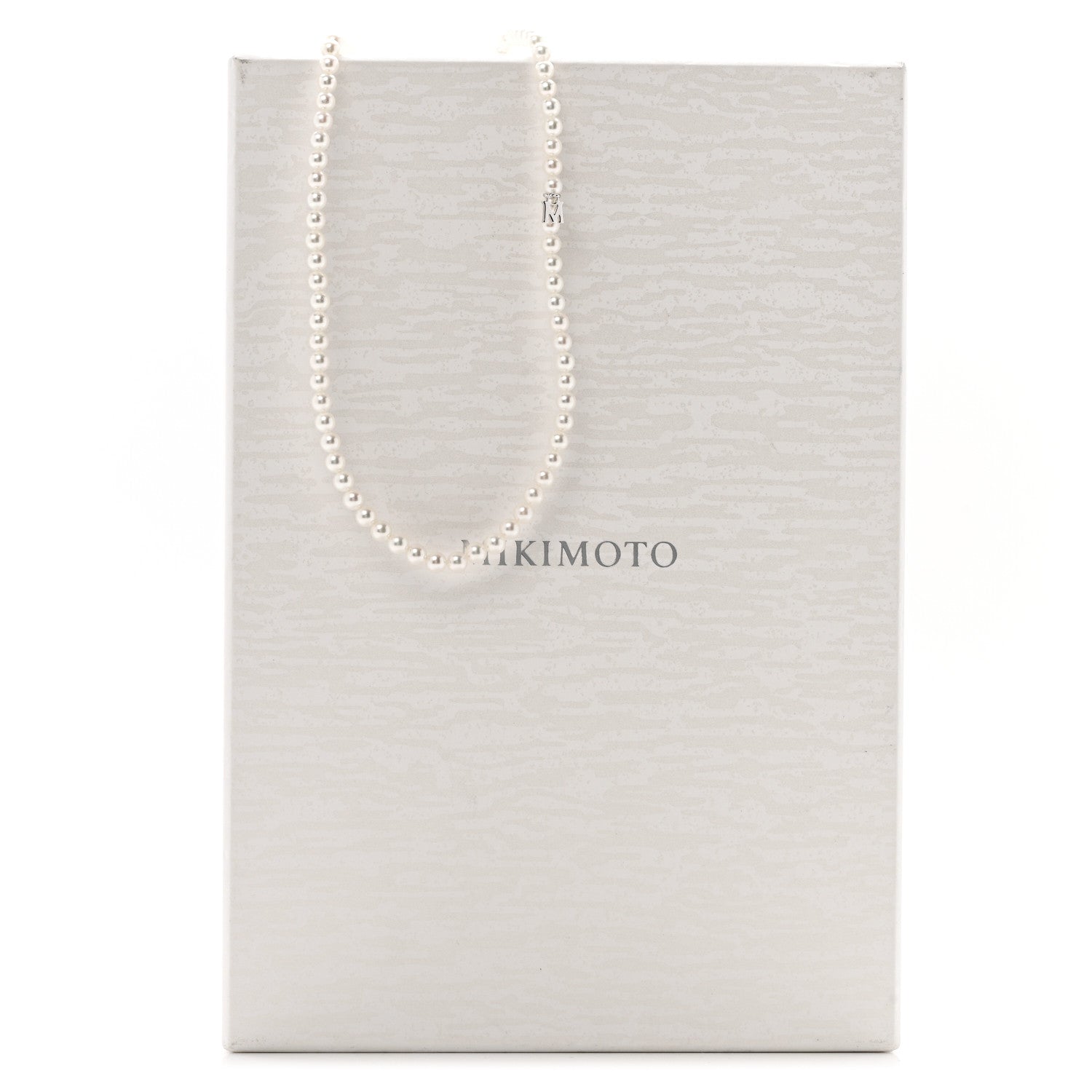 Mikimoto 18K White Gold Akoya Cultured Pearl 4mm Strand Necklace 16" 6 of 6
