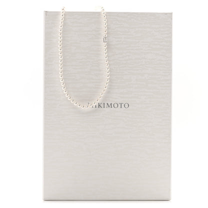 Mikimoto 18K White Gold Akoya Cultured Pearl 4mm Strand Necklace 16" 6 of 6