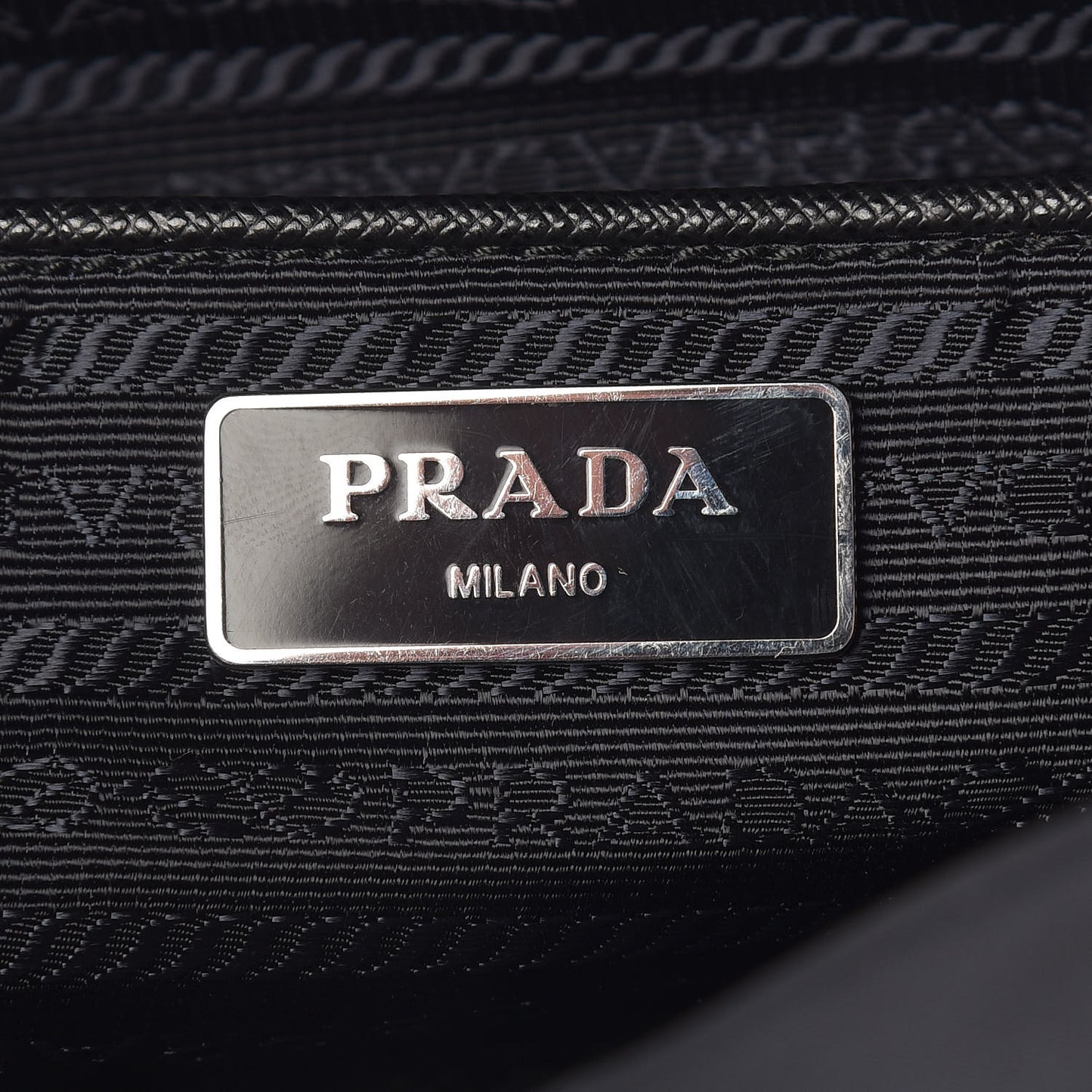 Nylon Vela Saffiano Single Buckle Messenger Shoulder Bag Black