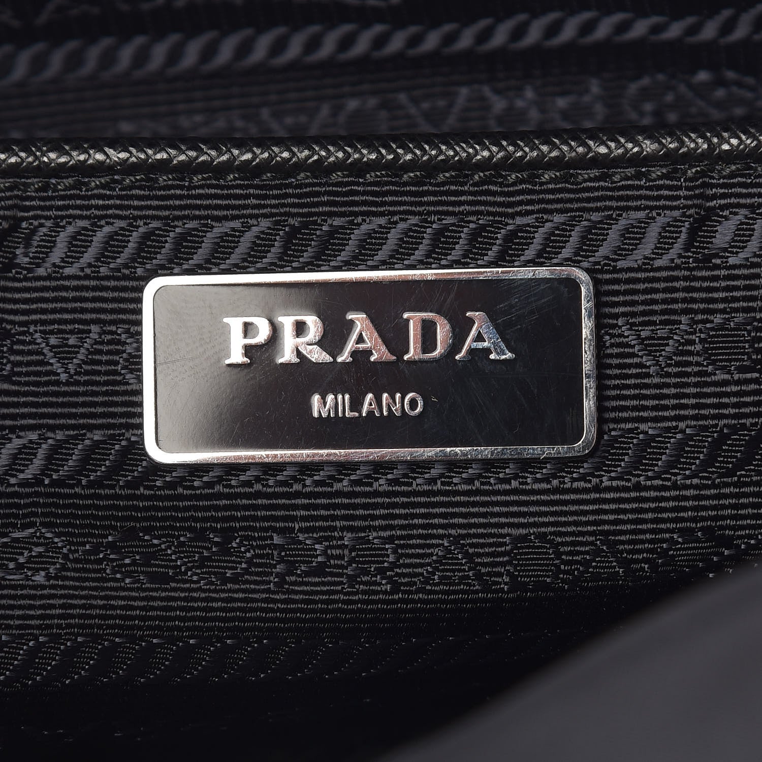 Prada Nylon Vela Saffiano Single Buckle Messenger Shoulder Bag Black 6 of 8