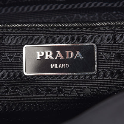 Prada Nylon Vela Saffiano Single Buckle Messenger Shoulder Bag Black 6 of 8