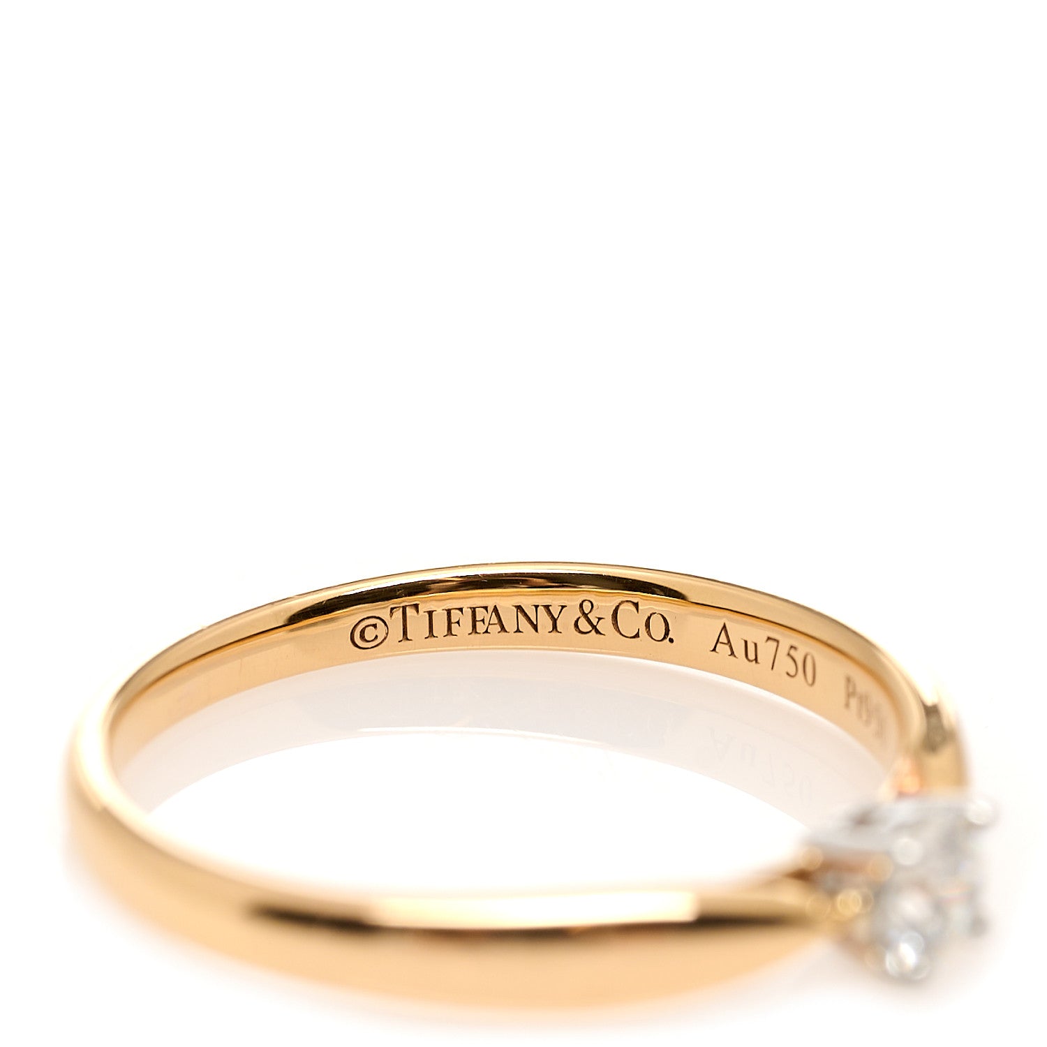 Tiffany 18K Rose Gold Platinum Diamond .19ct Harmony Solitaire Engagement Ring 53 6.25 4 of 7
