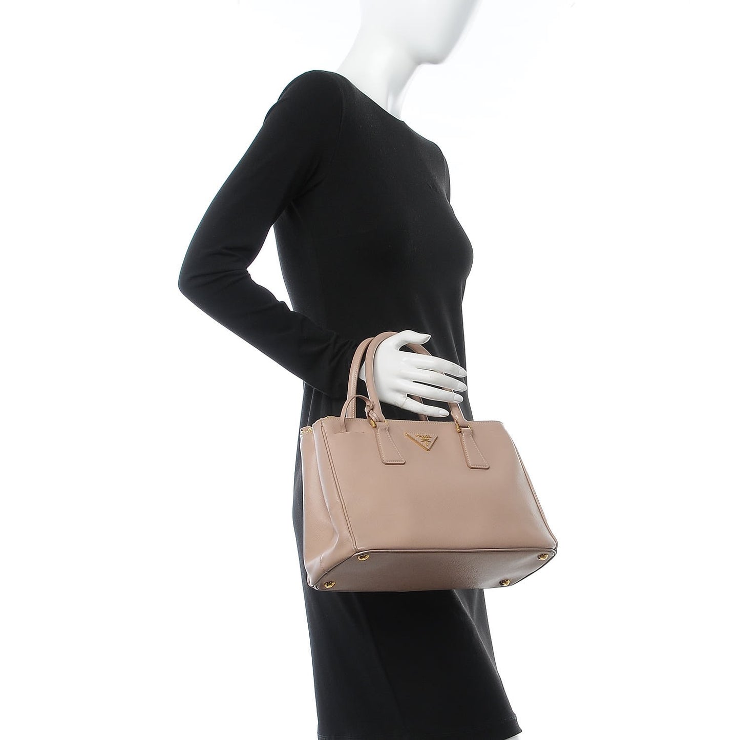 Saffiano Small Galleria Double Zip Tote Cammeo