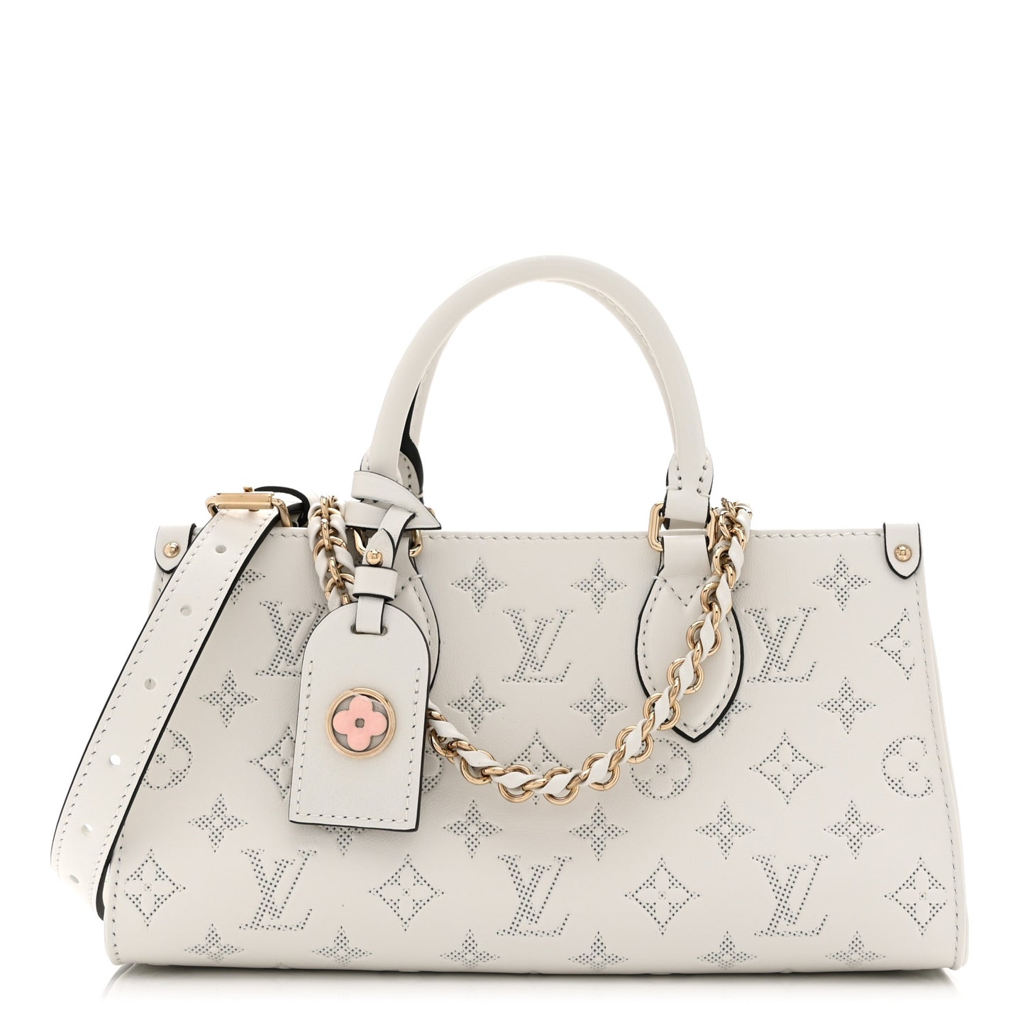 Calfskin Embossed Monogram OnTheGo East West White