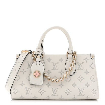 Louis Vuitton Calfskin Embossed Monogram OnTheGo East West White 1 of 10
