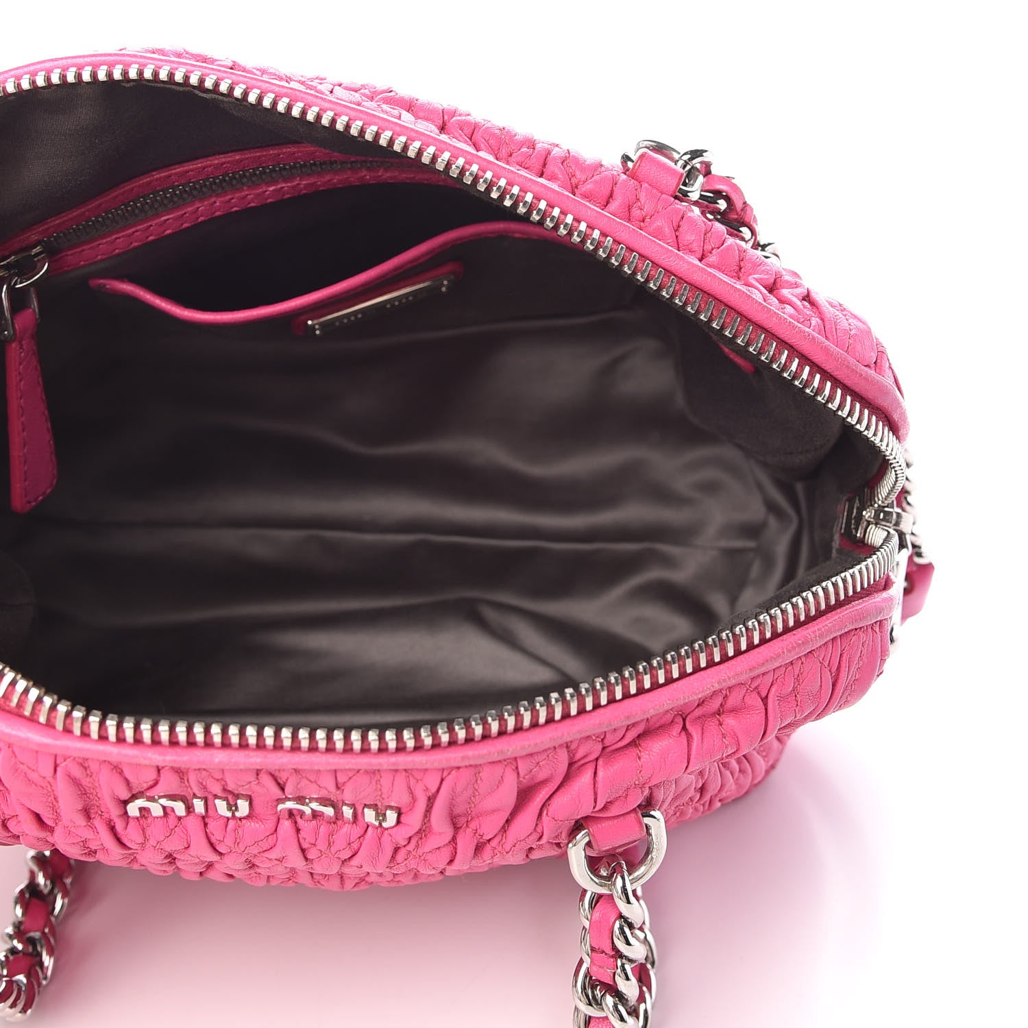 Miu Miu Nappa Matelasse Shoulder Bag Fuxia 5 of 10