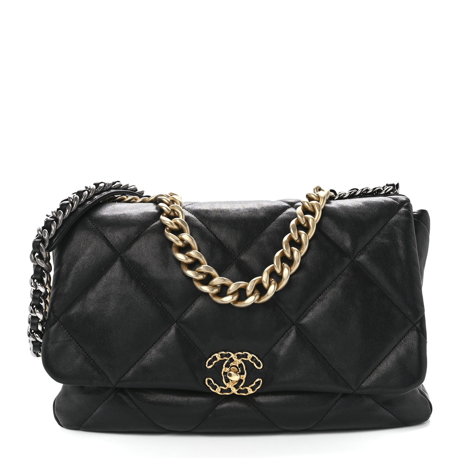 Chanel Lambskin Quilted Maxi Chanel 19 Flap Black 1 of 11