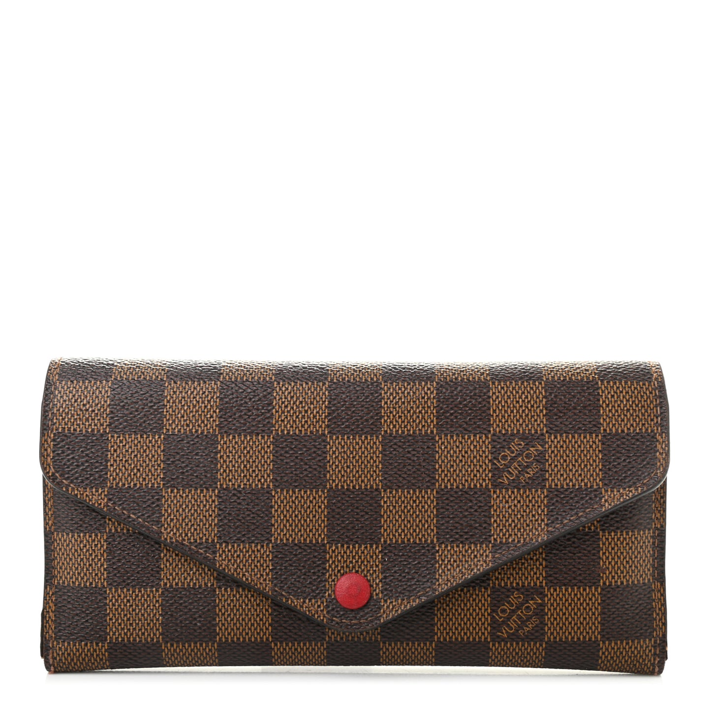 Damier Ebene Josephine Wallet Red