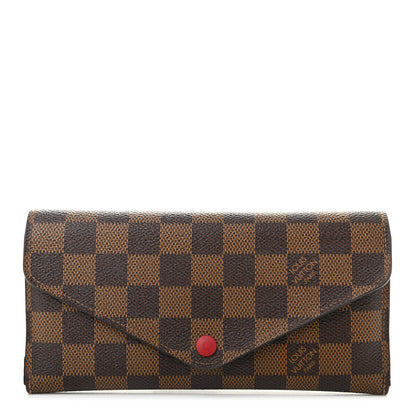 Louis Vuitton Damier Ebene Josephine Wallet Red 1 of 14