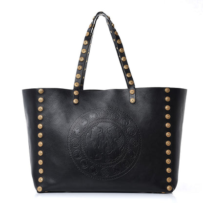 Valentino Garavani Emboosed Calfskin Studded Gryphon Zodiac Tote Black 1 of 16