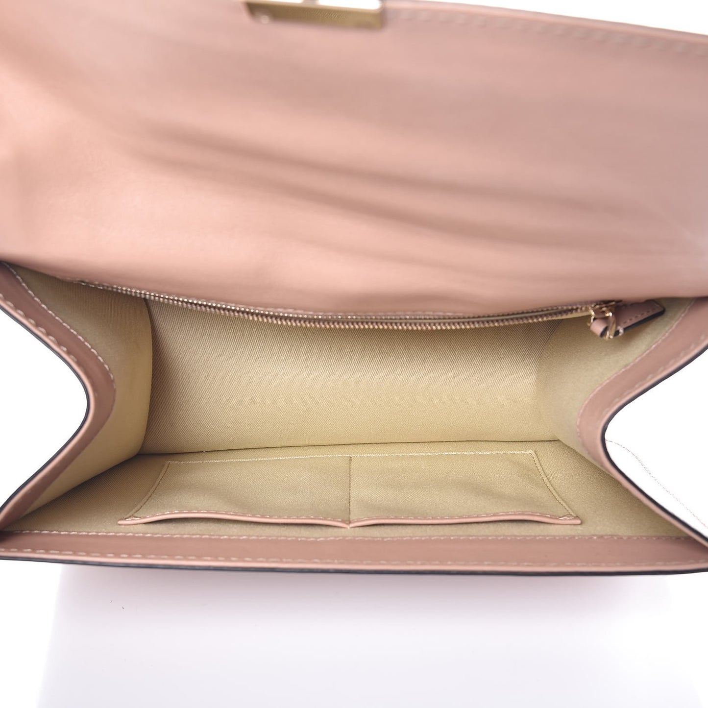 Vitello Large Glam Lock Rockstud Flap Poudre