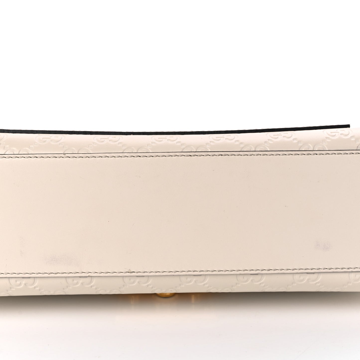 Guccissima Medium Padlock Shoulder Bag Mystic White