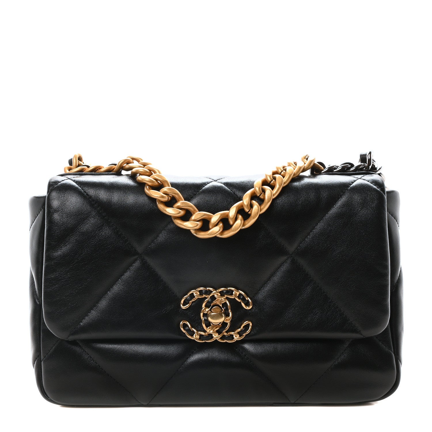 Chanel Lambskin Quilted Medium Chanel 19 Flap Black 1 of 11