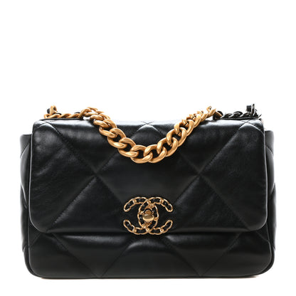 Chanel Lambskin Quilted Medium Chanel 19 Flap Black 1 of 11