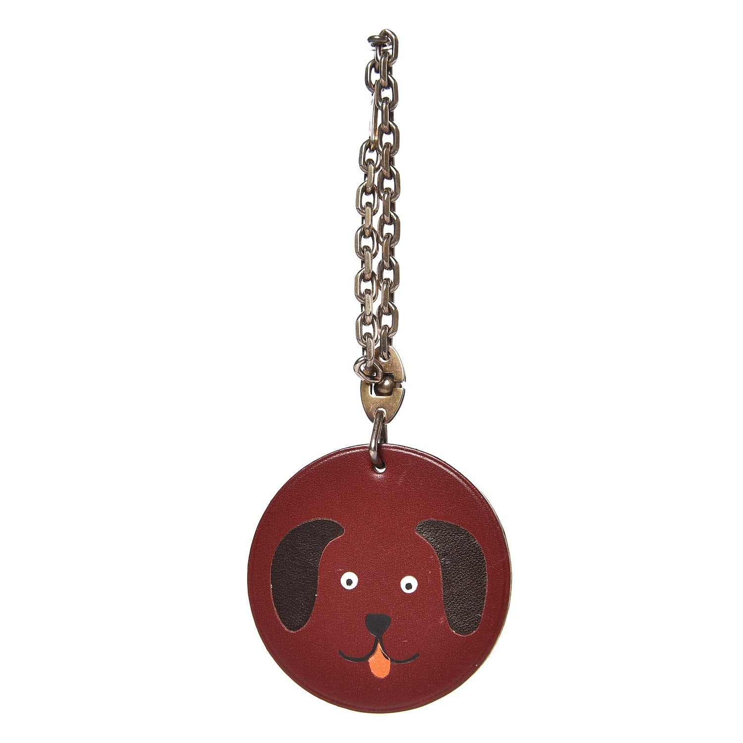 Hermes Swift Dog Key Chain Bag Charm Rouge H 1 of 4