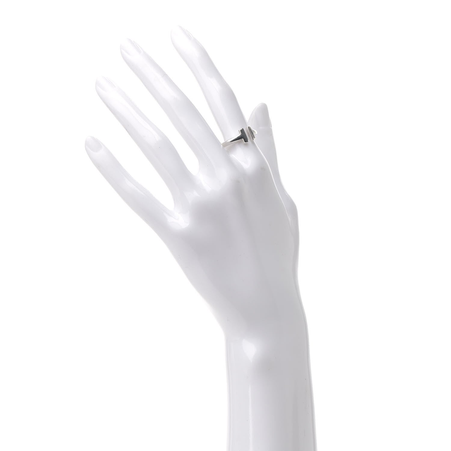 Tiffany Sterling Silver T Square Ring 52 6 2 of 5