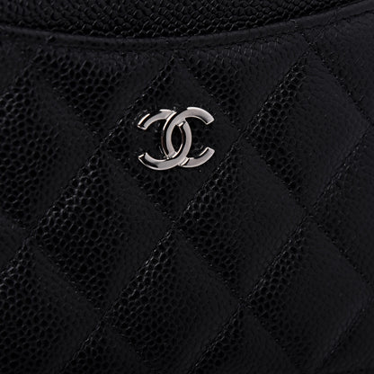 Chanel Caviar Quilted CC Zip Card Holder Black 21 of 22