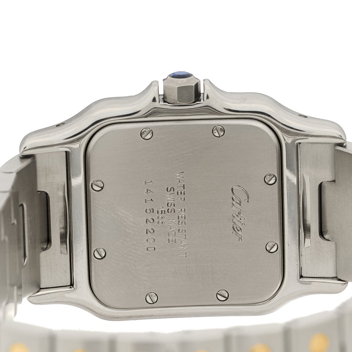 Stainless Steel 18K Yellow Gold 29mm Santos De Cartier Galbee Quartz Watch