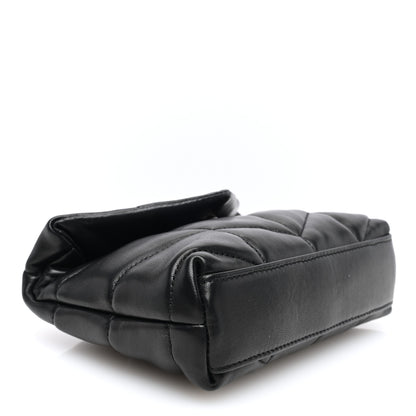 Saint Laurent Lambskin Monogram Loulou Puffer Pouch Clutch Black 5 of 10