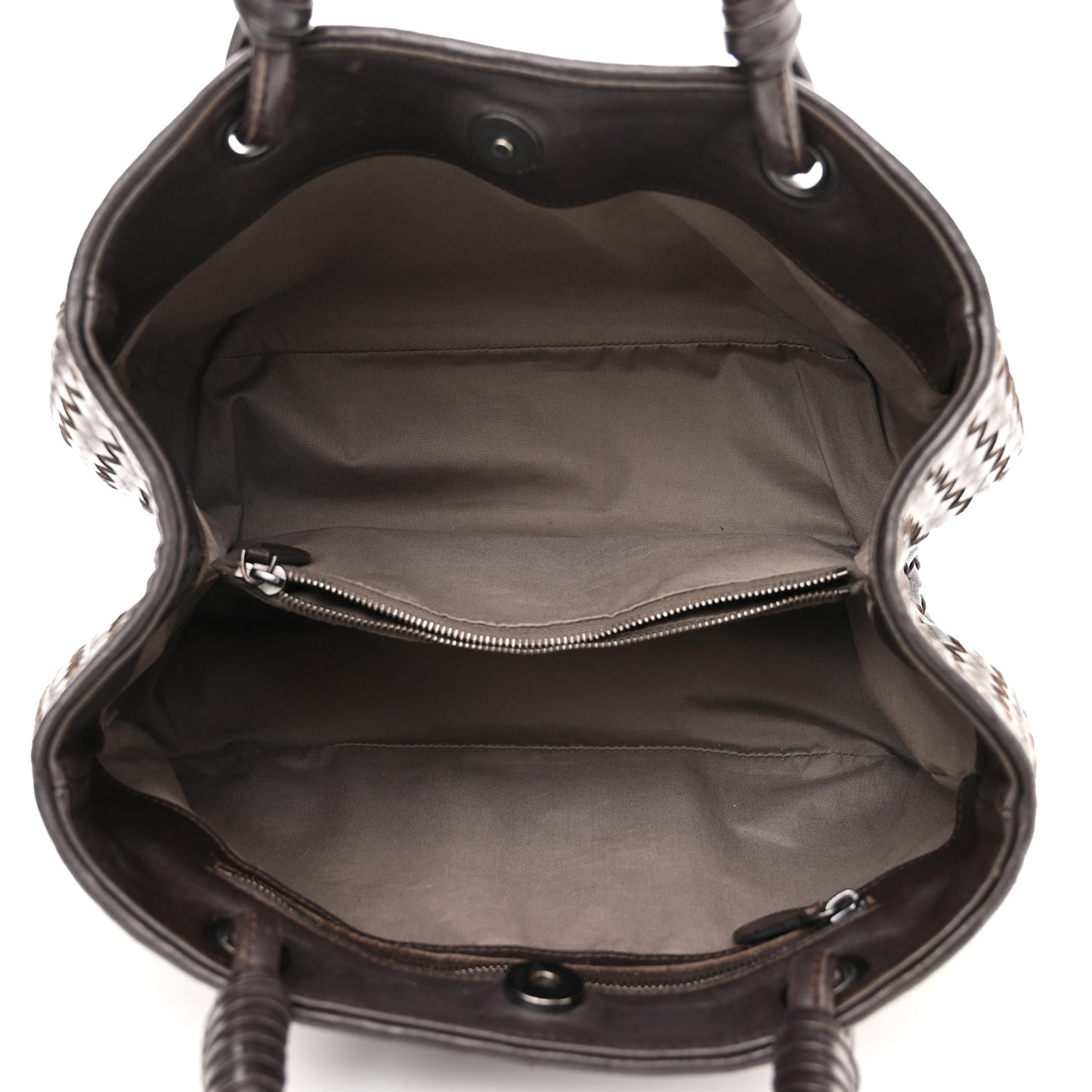 Nappa Intrecciato Woven Tote Ebano