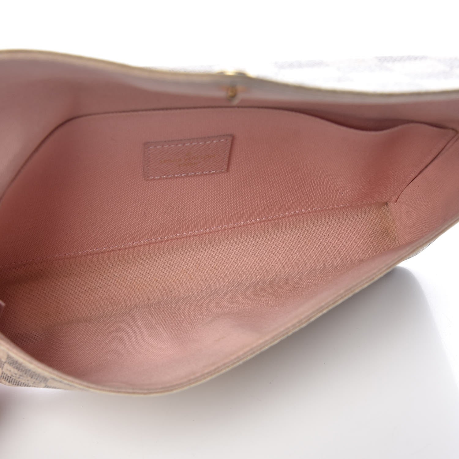 Louis Vuitton Damier Azur Pochette Felicie Chain Wallet Rose Ballerine 5 of 14