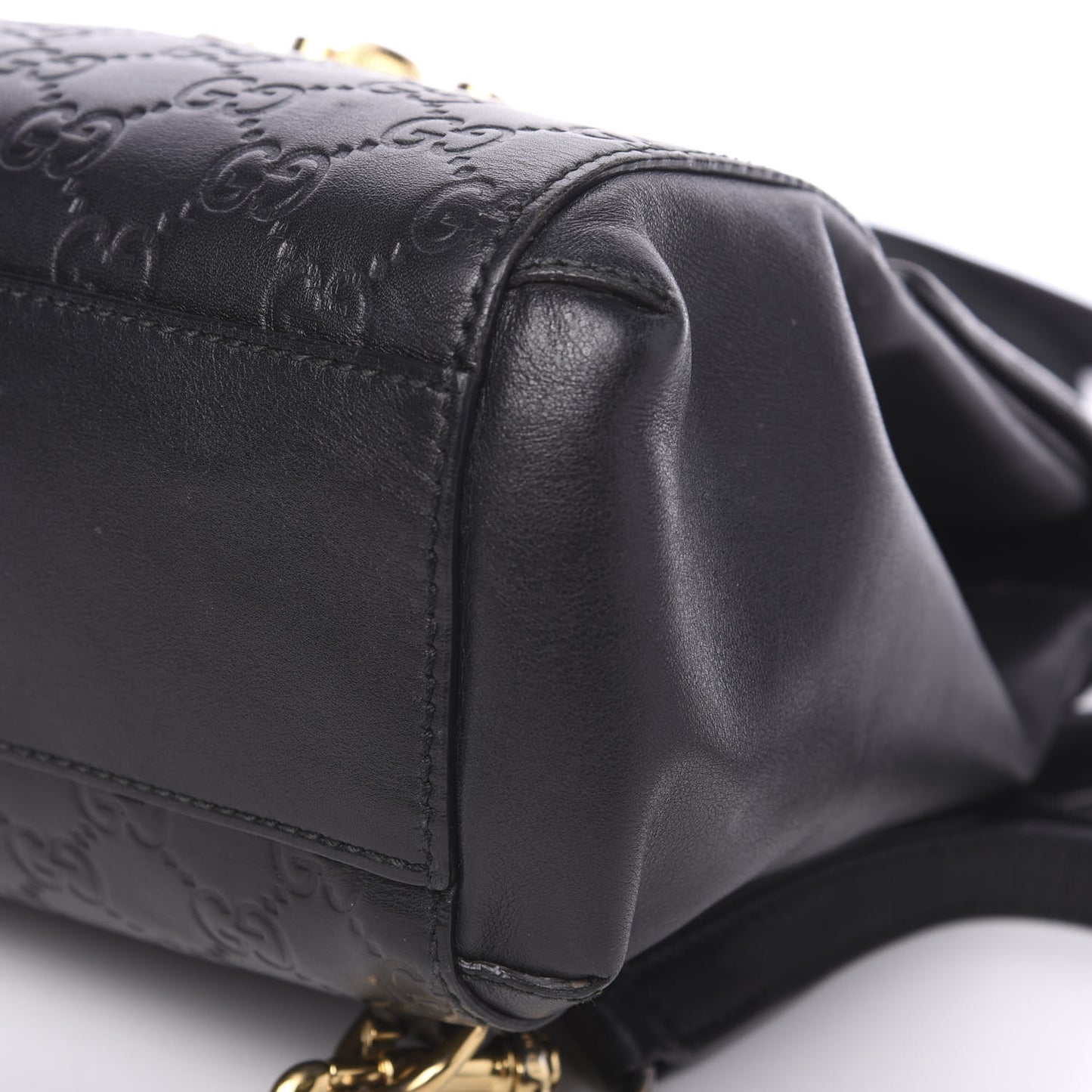 Guccissima Signature Padlock Backpack Black