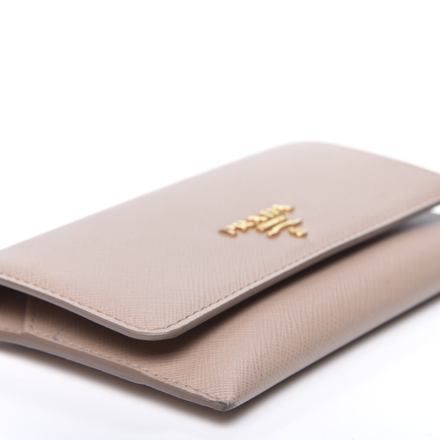 Prada Saffiano Metal Flap Card Holder Cammeo 8 of 16