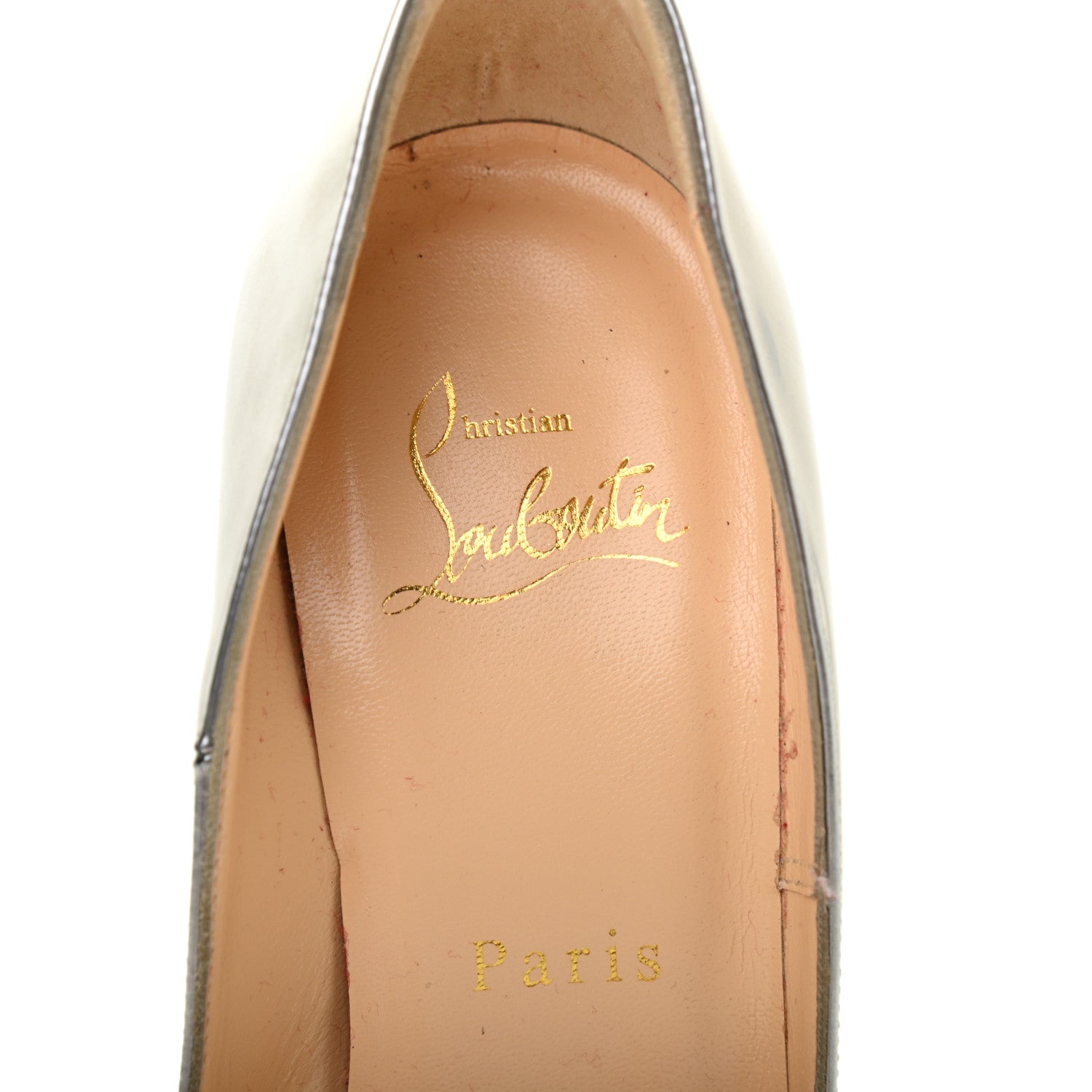 Christian Louboutin Metallic Calfskin So Kate 120 Pumps 35 Silver 7 of 10