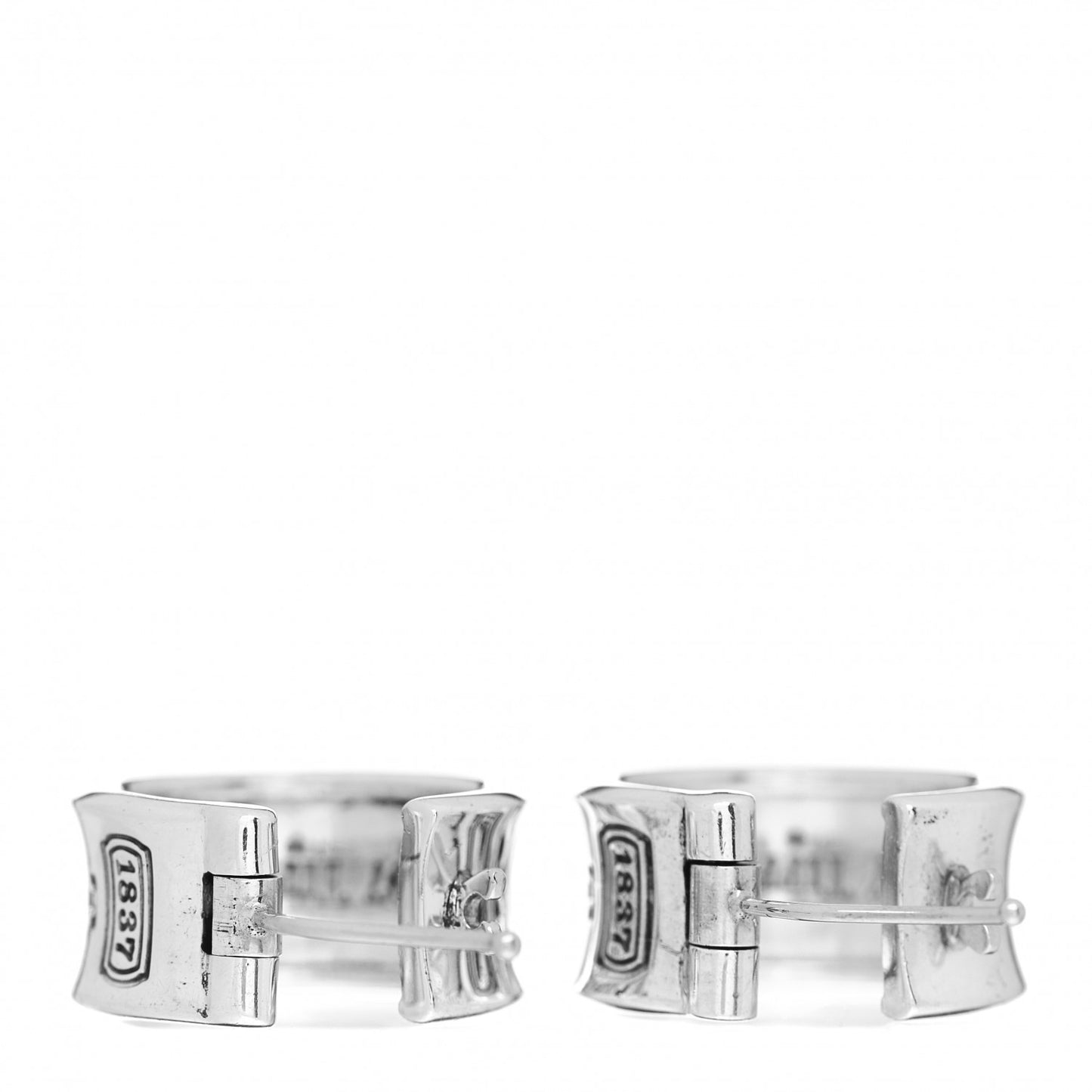 Sterling Silver Wide 1837 Hoop Earrings