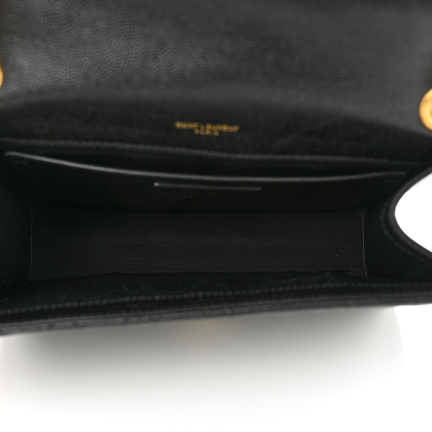 Saint Laurent Grain De Poudre Textured Mixed Matelasse Triquilt Medium Monogram Satchel Black 5 of 10