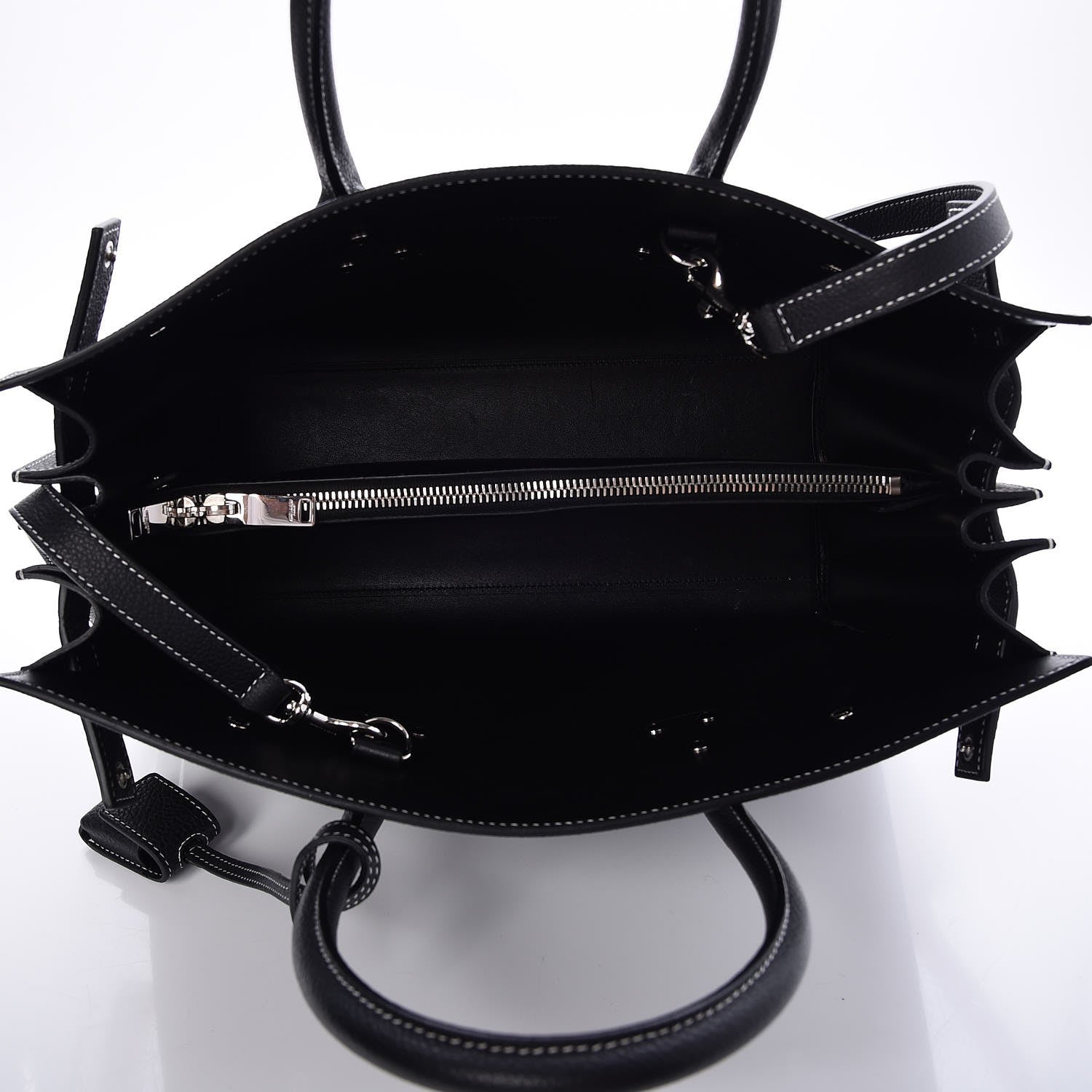 Saint Laurent Grained Calfskin Small Sac De Jour Black 6 of 7