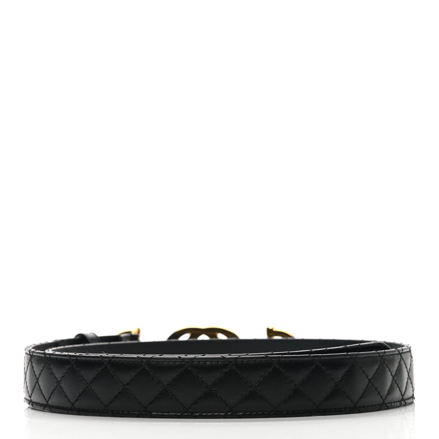 Gucci Calfskin Trapuntata Zumi 30mm Belt 85 34 Black 2 of 6