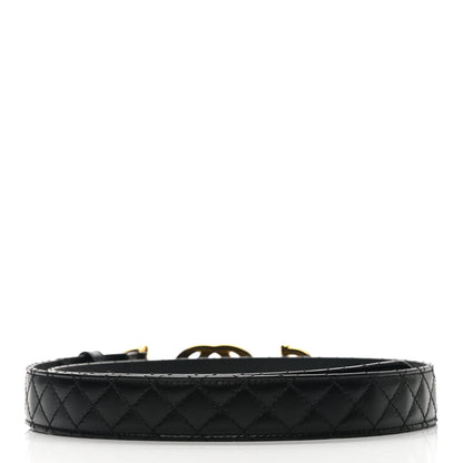 Gucci Calfskin Trapuntata Zumi 30mm Belt 85 34 Black 2 of 6