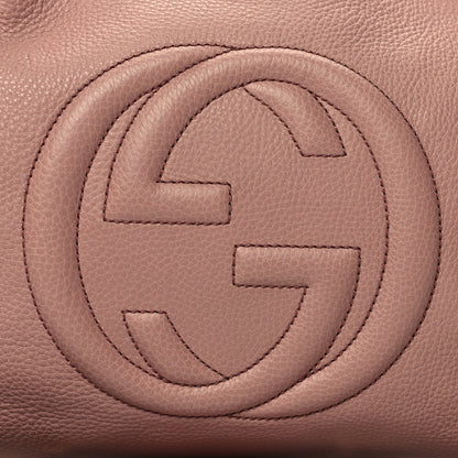 Gucci Pebbled Calfskin Medium Soho Chain Shoulder Bag Dark Cipria 7 of 9