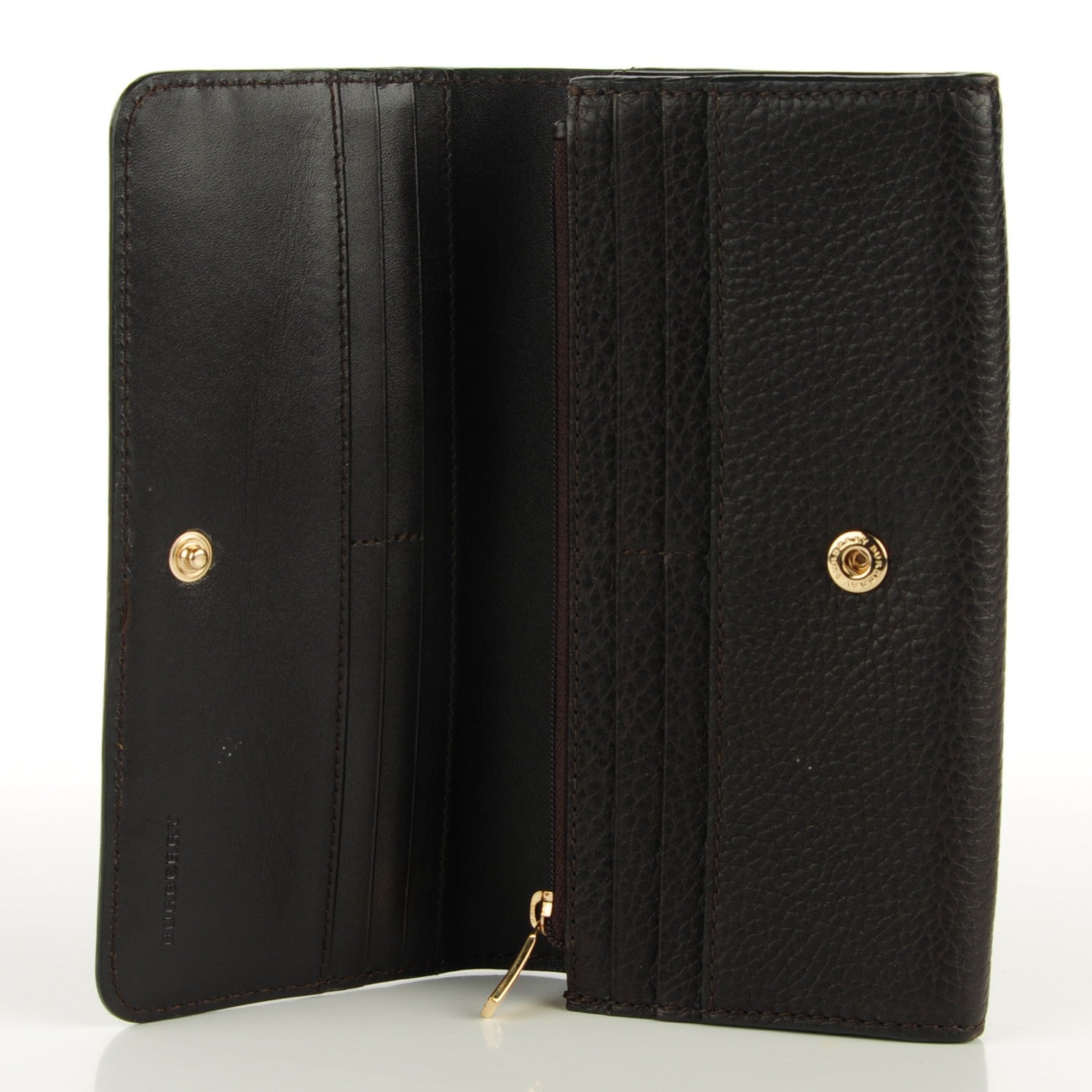 Burberry Grainy Calfskin Penrose Continental Wallet Dark Chocolate 6 of 9