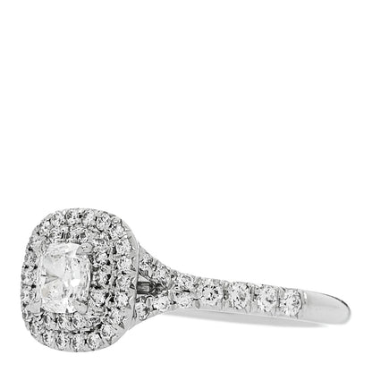 Tiffany Platinum Diamond .30ct Soleste Cushion Cut Double Halo Engagement Ring 47 4.25 3 of 7