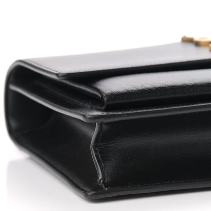 Saint Laurent Smooth Calfskin Medium Monogram Sunset Satchel Black 7 of 8