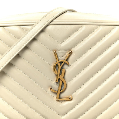 Saint Laurent Calfskin Matelasse Monogram Lou Camera Bag Crema Soft 8 of 10