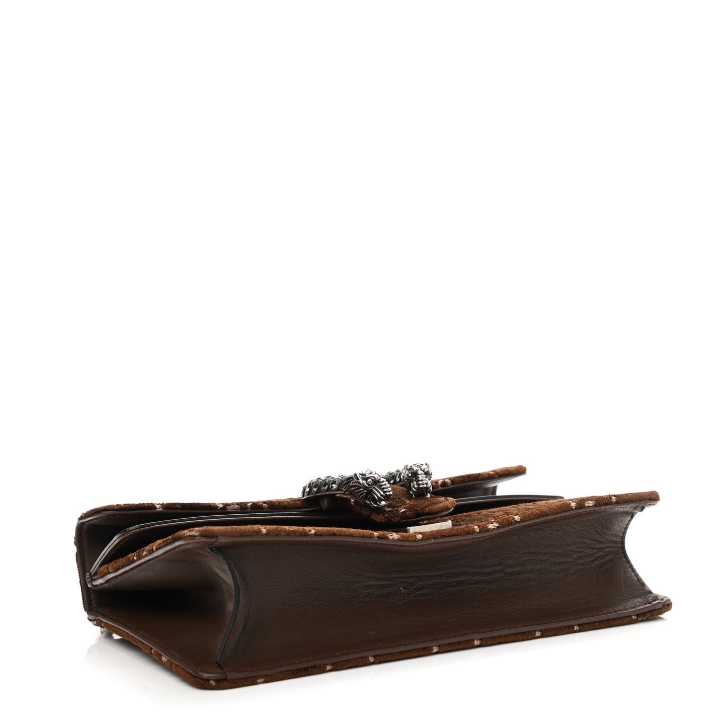 Velvet Moon Calfskin Crystal GG Monogram Small Dionysus Shoulder Bag Brown Vintage Cocoa Black Diamond