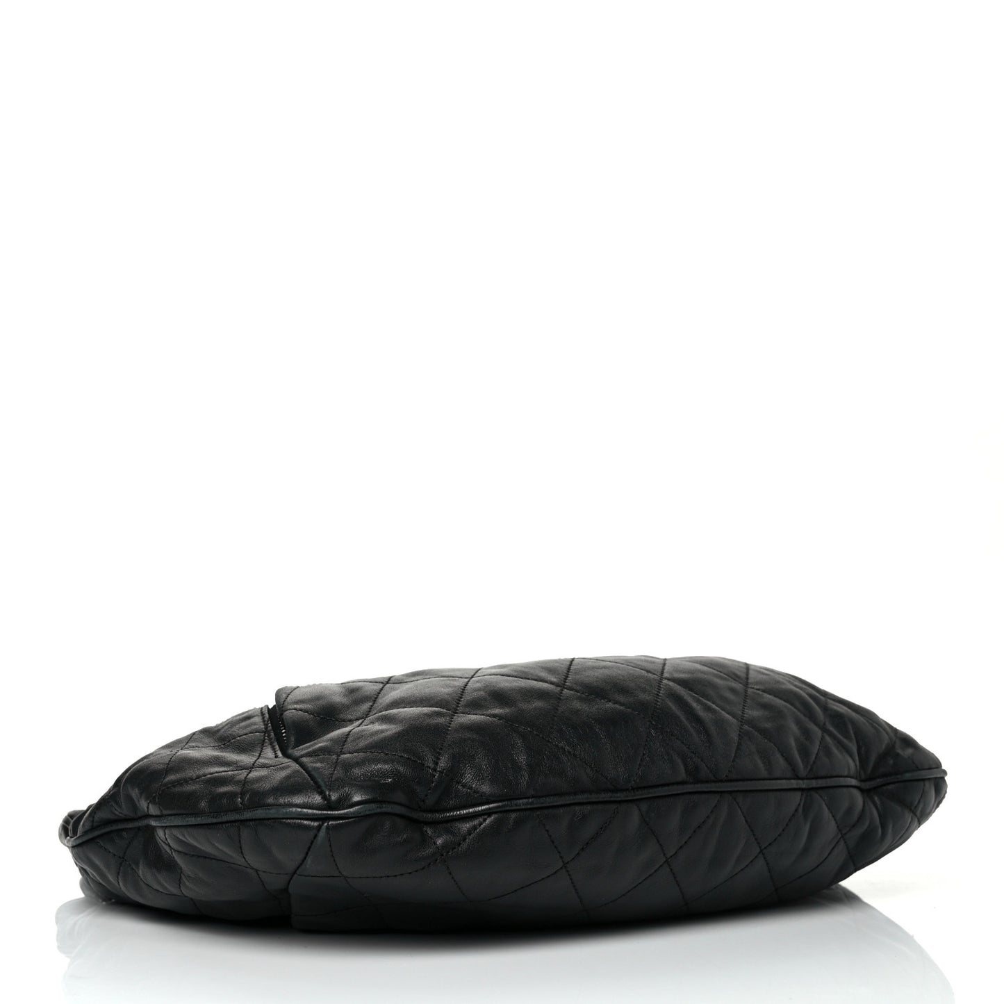 Calfskin Coco Pleats Hobo Black