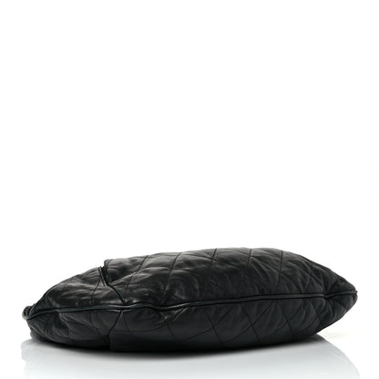 Chanel Calfskin Coco Pleats Hobo Black 3 of 8